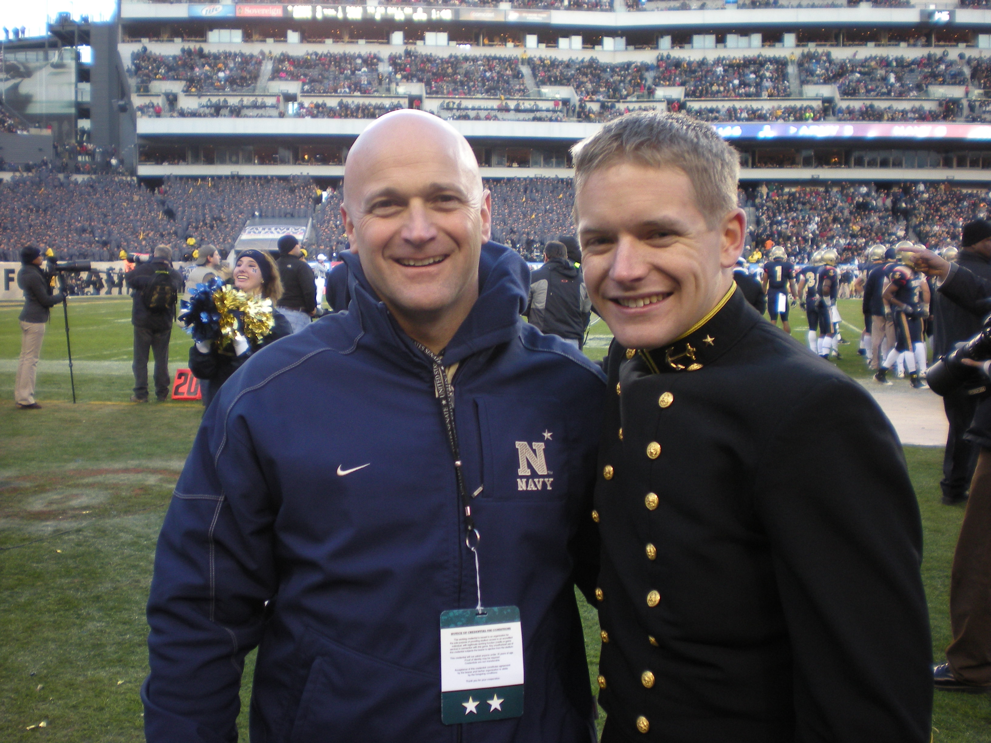 Father and Son at the Army-Navy Game